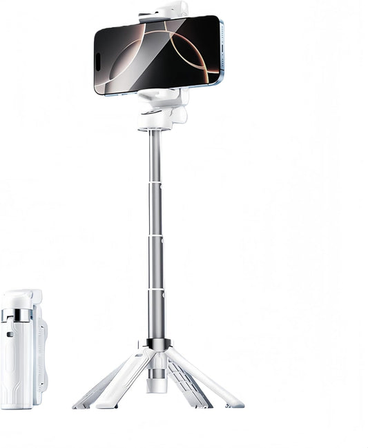 Briteroh 4" 4-Leg 360 3.8 oz Mini Selfie Stick Tripod, Pocket-Sized Selfie Stick with Bluetooth Remote, Reinforced