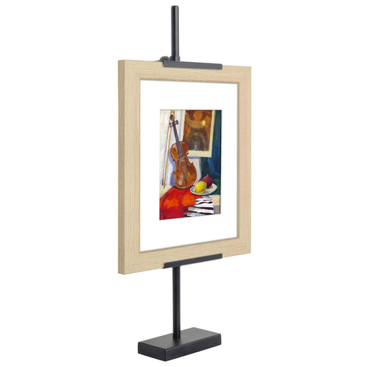 Americanflat 18" Adjustable Tabletop Easel Stand for Picture Frames up to 10x8 - Ideal Picture Frame Stand to Display Art, Signs, or Photos - Use Easel Stands for Home or Events - Black