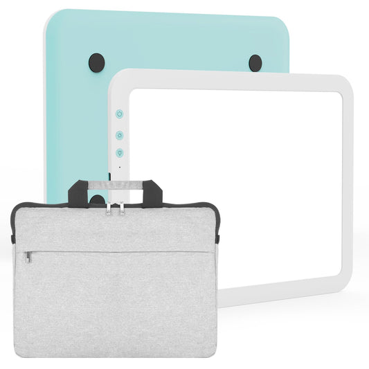 TOHETO A4 Rechargeable Led Super Bright Light Pad with Carry Bag for Weeding Vinyl Tool, Portable Wireless 3500mAh Battery Light Board/Box for Tracing, Diamond Painting, Sketching & Drawing