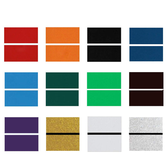 XLNT TECH Double Color Engraving Plastic Sheet - 2-Ply ABS Material for CNC Router & Rotary Engraver, 7"x11", 12 Colors, Rowmark Alternative, Sign Making, Name Badges, Industrial Labels