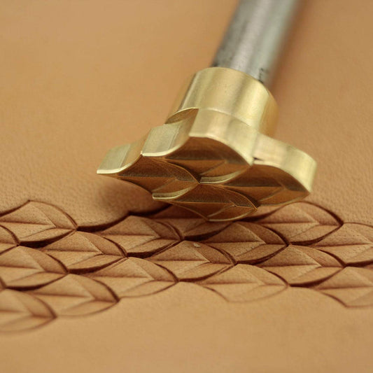 DandS ltd Dragon Scale Leather Stamp Tool, Professional Steel Craft Tool for Leatherworking, Embossing, Carving & Stamping Leather Projects, Belts Wallets & DIY Projects Compatible with Mallet #228-4