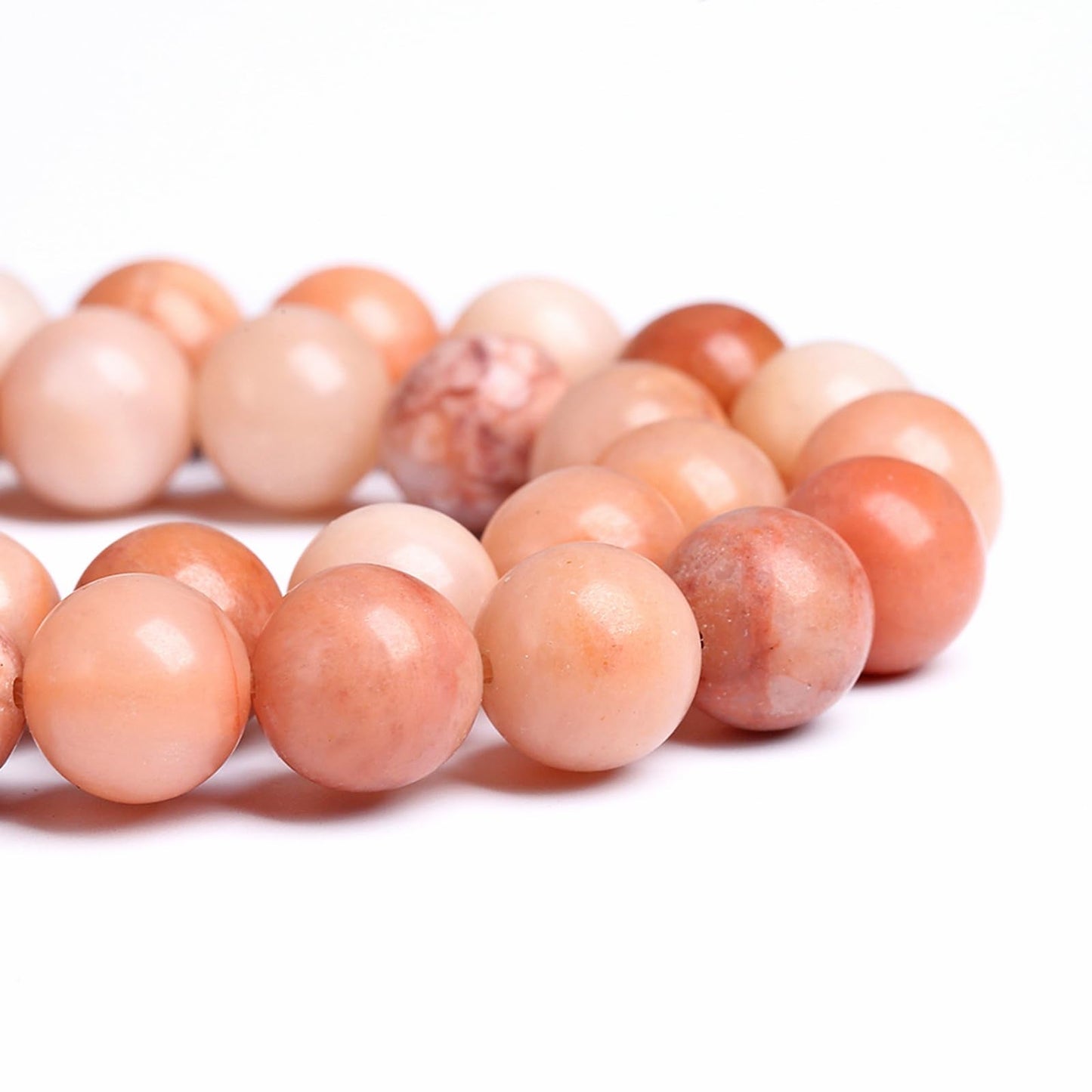 8MM 45PCS Natural Stone Pink Aventurine Loose Beads for Jewelry Making DIY Bracelet