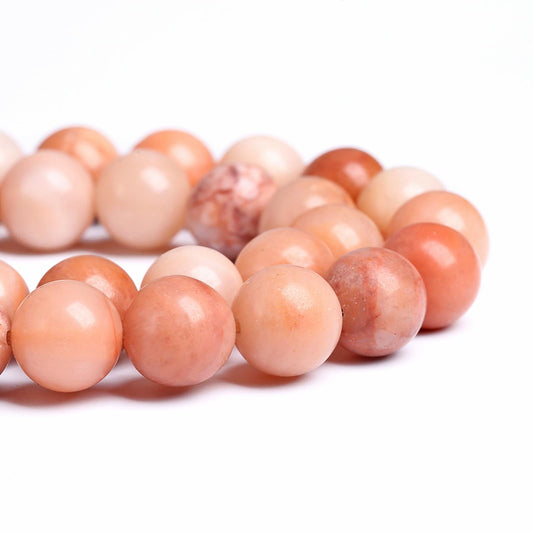 12MM 31PCS Natural Stone Pink Aventurine Loose Beads for Jewelry Making DIY Bracelet