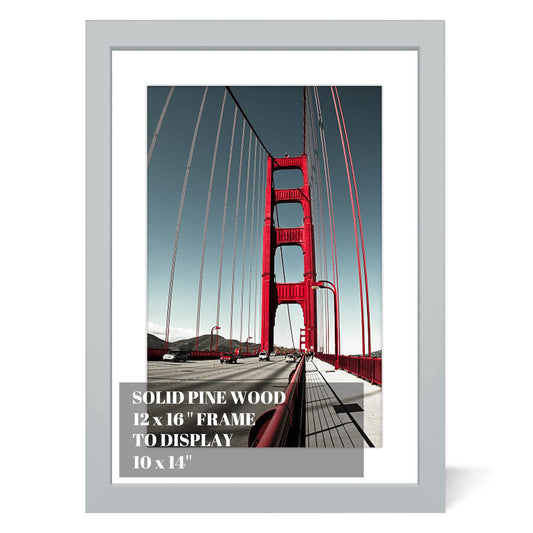 12x16 Picture Frame Diamond Painting Frames Poster Frames Made of Solid Wood,Display Pictures 10x14 with Mat or 12x16 without Mat for Photos, Paintings,Walls Decoration,Anniversary,Wedding,Christmas