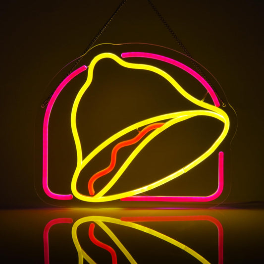 Taco Bell Neon Sign, Taco Bell Merch Gifts,LED Neon Light for Wall Decor, USB Powered for Mexican Restaurant Decor for Tacos Bar Kitchen Pub Christmas Birthday Gifts