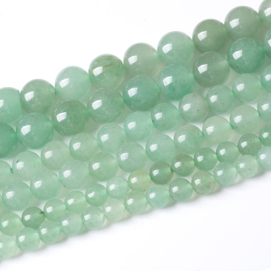 10MM Green Aventurine Round Loose Beads Natural Gem Beads Crystal Energy Stone Beads for Jewelry Making DIY Bracelet Necklace