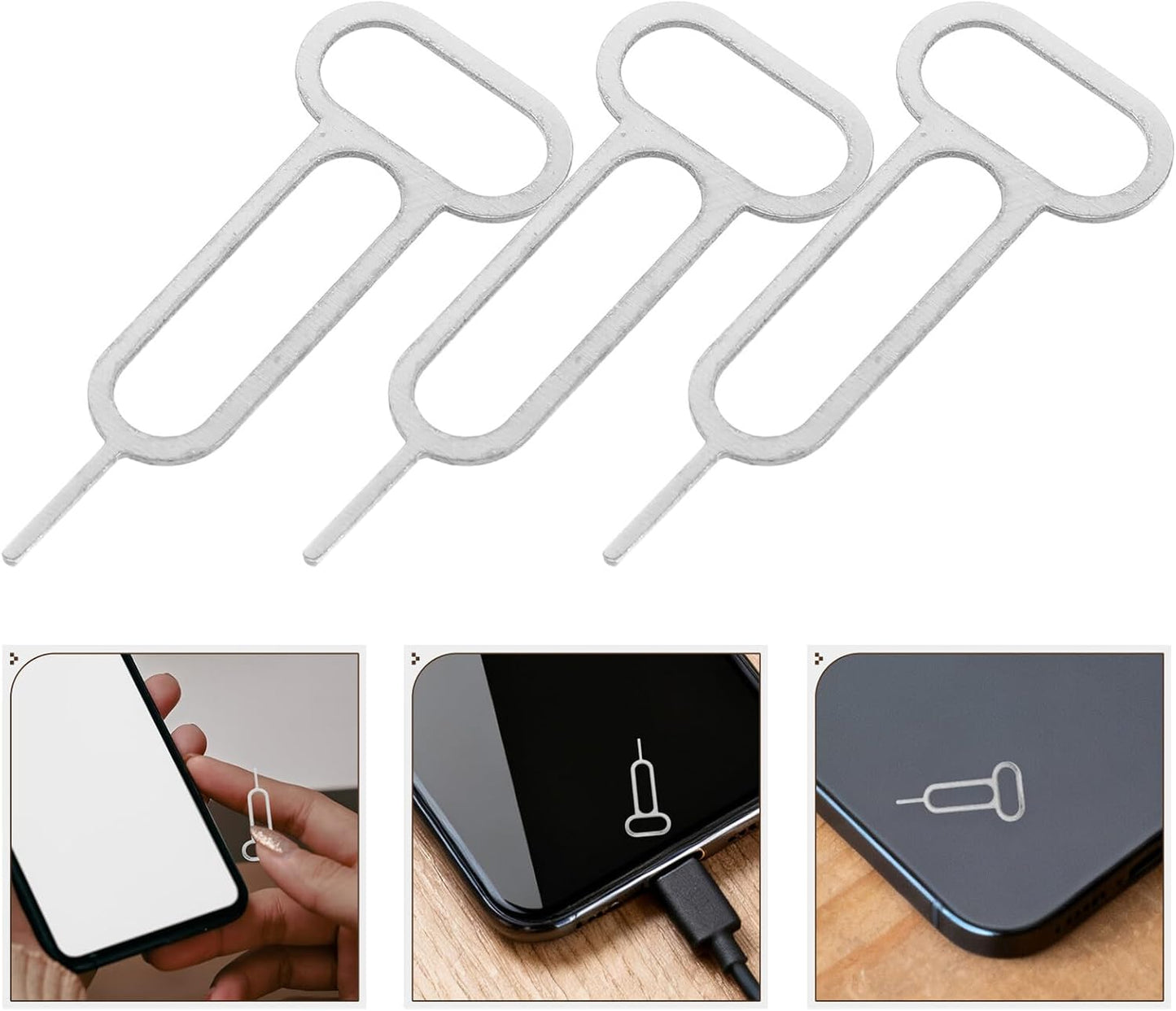 300pcs Set Homoyoyo Universal Sim Card Removal Tool Pin Ejector for Mobile Phones and Tablets, Sim Card Extractor