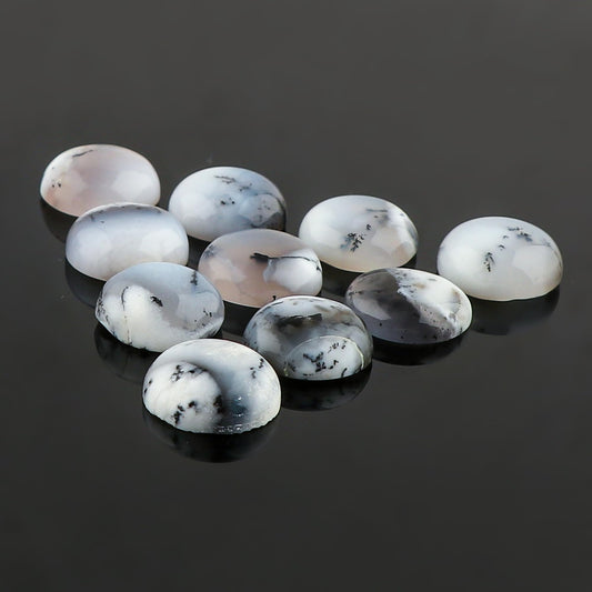 2 PCS, 12 MM, Natural Dendrite Opal Gemstone, Round Shape, Wire Wrapping Jewelry Making Stone Supply, Chakra Energy Healing Real Crystal, Birthstone, Gem Collection Wholesale deal