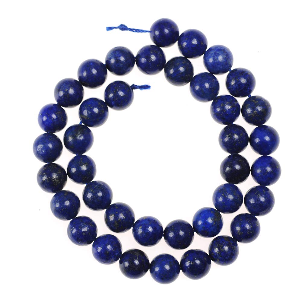 Natural Stone Beads 8mm Lapis Lazuli Gemstone Round Loose Beads Crystal Energy Stone Healing Power for Jewelry Making DIY,1 Strand 15"