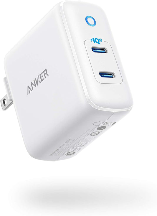 Anker 40W 2-Port 3.0, 15/15 Plus/15 Pro/15 Max/14, USB C Charger, PIQ PowerPort III Duo Type C Foldable Fast Charger