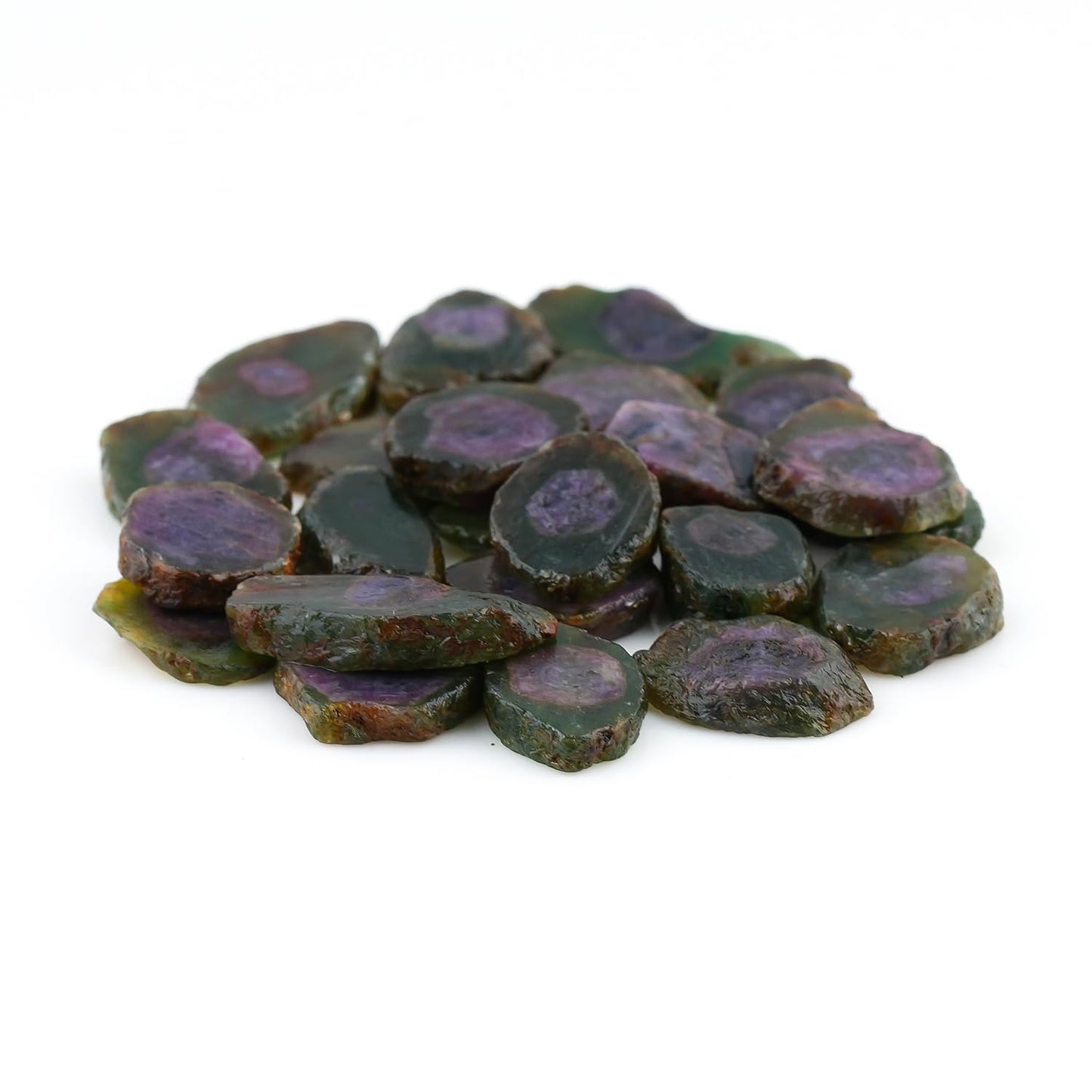 ColouredRocks (100 carats.) RUBY KYANITE Raw Crystals, Raw Stones Slices, Rough Gemstones, Jewelry Making Supply, Cabbing, Polishing, Cutting, DIY, Crafts (20-22 pcs.) (12-15 mm.)