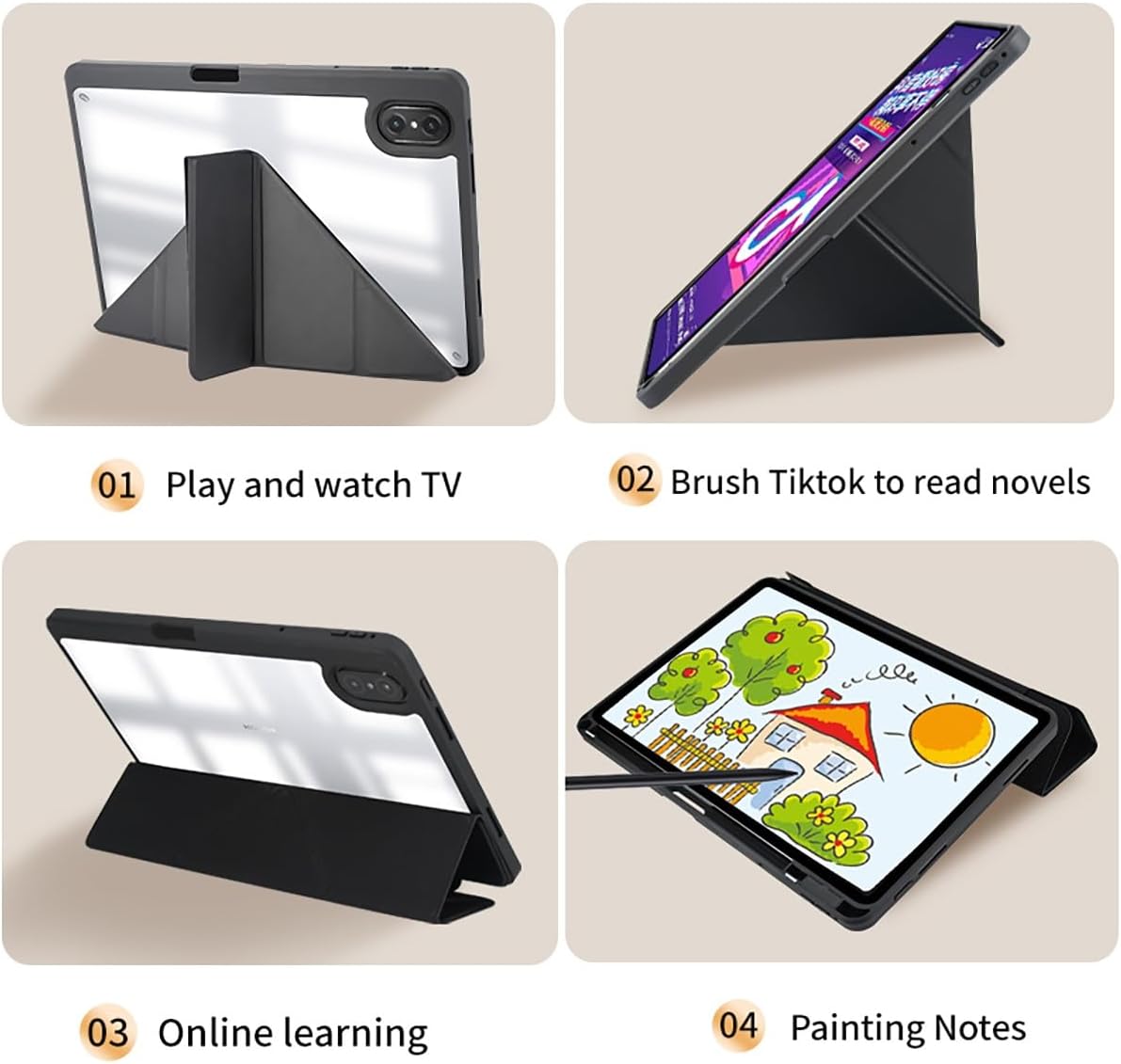 YEMENGHUA 11 2023 Heavy Duty Protection Compatible With Huawei Matepad Smart Tablet Cover Case,Slim Protective Folio