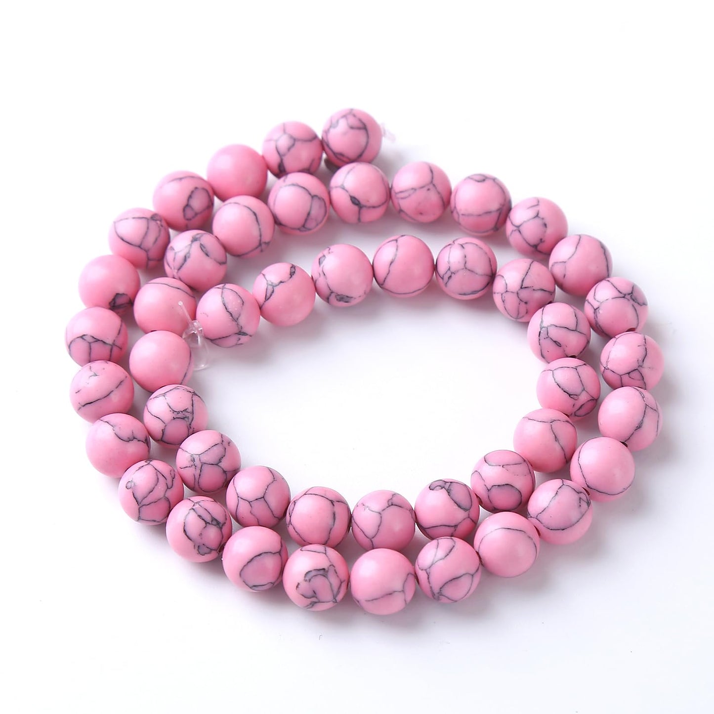 10MM 38PCS Pink Turquoise Spacer Loose Beads for Jewelry Making DIY Bracelet Necklace