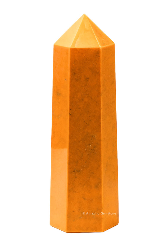 Amazing Gemstone Large Yellow Jasper Crystal Towers ~ Natural Healing Crystal Point Obelisk for Reiki Healing and Crystal Grid (5.5" to 6" INCH)