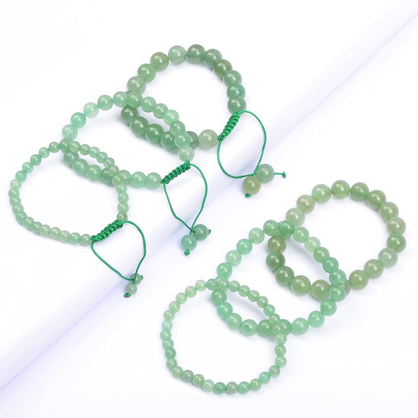 AD Beads Natural Gemstone Round Loose Beads 15" for Bracelet Necklace Earrings Jwelery Making Crafts DIY (10mm, Green Aventurine)