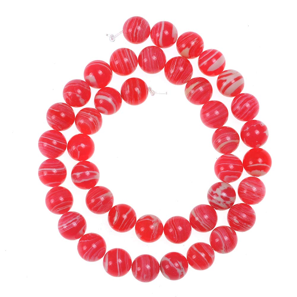 Natural Stone Beads 10mm Watermelon Gemstone Round Loose Beads Crystal Energy Stone Healing Power for Jewelry Making DIY,1 Strand 15"