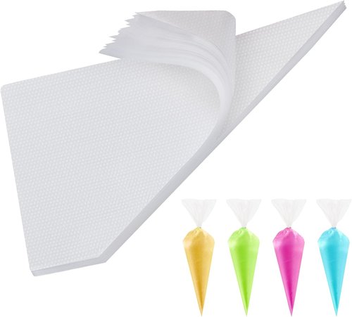 Engorgio Disposable Mini Piping Bags - 100 Pcs 8-Inch Clear Pastry Bags for Cake, Macarons & Cupcakes