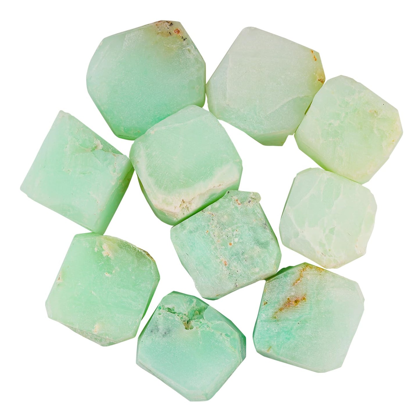 ColouredRocks 100 carats Peruvian Opal Crystals, Raw Stones, Rough Gemstones, Jewelry Making Supply, Cabbing, Polishing, Cutting, DIY, Crafts (10pcs) (10-15mm)
