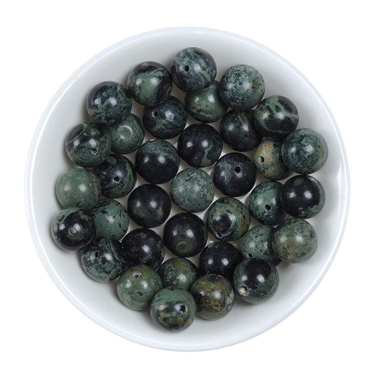 10mm Natural New Kambaba Jasper Gemstone Round Loose Beads Crystal Stone Bracelet Necklace Accessories Crafts for Jewelry Making DIY,1 Strand 15"