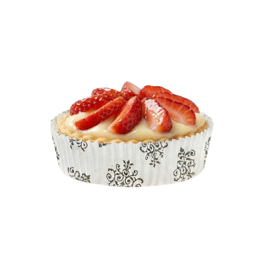 Panificio 4 Ounce Baking Cups, 200 Ridged Cupcake Liners - Oven-Ready, Freezable, Black And White Paper Muffin Cases, Disposable, Vintage Floral, For Wedding Parties, Baby Showers - Restaurantware