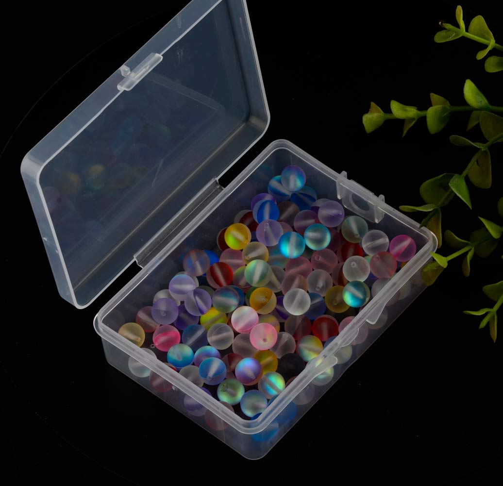 Matte Aurora Crystal Glass Beads 100pcs 6mm Flash Glitter Shining Mermaid Round Loose Aura Bead Frosted Moonstone for Jewelry Making
