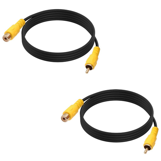 YARCHONN HDTV-1.5M-2pcs RCA Audio Coaxial Cable Adapter RCA Male to Female AV Audio Video Projector Television Cable