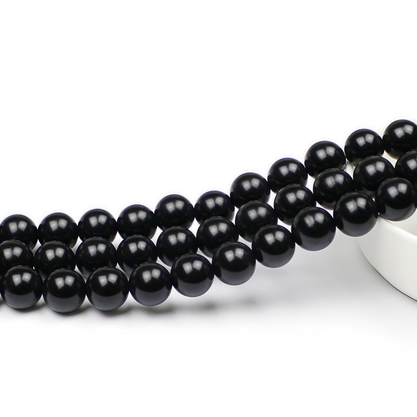 MJDCB Real Stone Beads Natural Matte Black Onyx Agate Round Loose Bead for Jewelry Making DIY Bracelet Necklace(4mm)