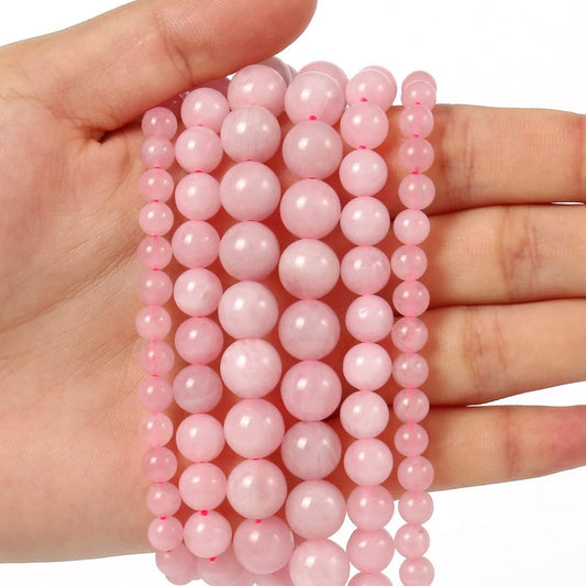 10mm Natural Rose Quartz Beads Round Gemstone Loose Beads for Jewelry Making (36-38pcs/strand)