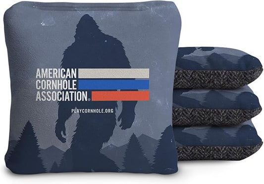 ACA Synergy Soft Professional Cornhole Bags Dual Sided Regulation 6x6 Set of 4 Retro Stripes Sasquatch
