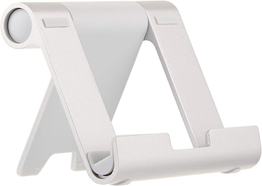 Amazon Basics Multi-Angle Portable Foldable Stand for Tablets, E-readers and Phones, Non-Slip Desktop Holder for iPads