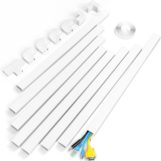 Yecaye 113in 3-4 W1.18in H0.67in, Cord Hider, Large Cord Covers for Wires on Wall, Cord Organizer for Wires, Easy