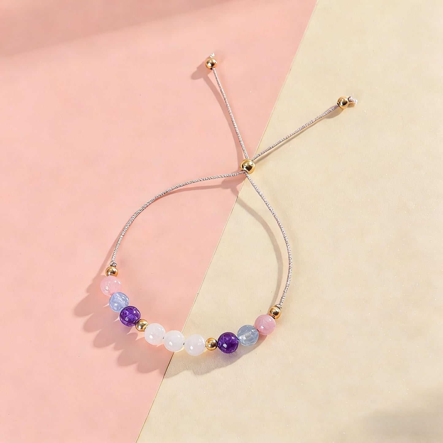 MIFYNN Moon Phase Bracelet for Women Crystal Healing Bracelet Natural Moonstone Beaded Bracelets Meditation Relaxation Crystal Bracelet Friendship Jewelry Gifts (B)