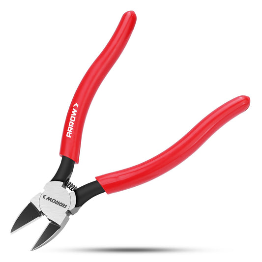 ARROW 7" Precision Wire Cutters - Spring Loaded Side Cutters, Ultra-Sharp Flush Cut Pliers, Diagonal Cutting Pliers with Non-Slip Handle for Jewelry Making, Crafts, Electronics, Zip Ties, DIY Models