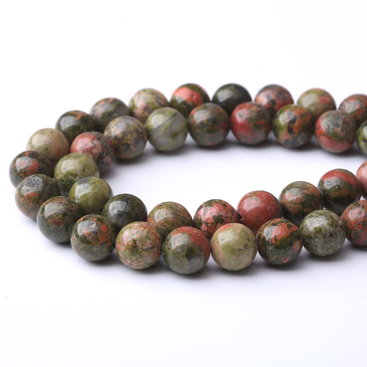 60PCS 6MM Natural Unakite Stone Beads Energy Healing Beads for DIY Jewelry Bracelet Necklace Making for Jewelry Making15Inch