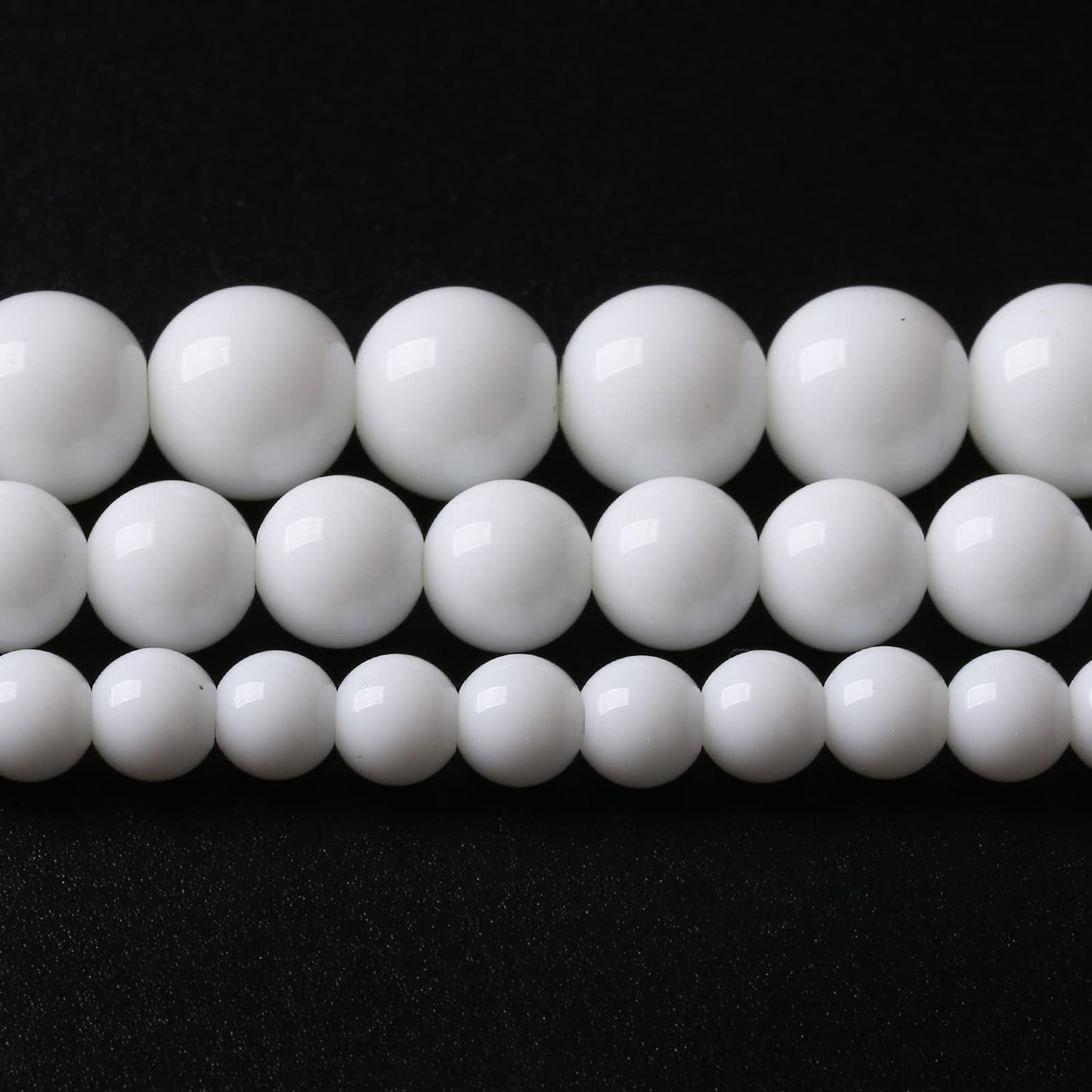 32PCS 12MM Natural White Agate Stone Beads Round Shape Suitable for Jewelry DIY Bracelet 15 Inches