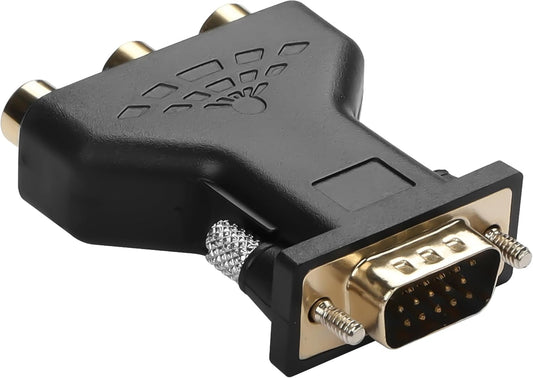 YAODHAOD 3RCA Set-top VGA to RCA Adapter, VGA to Audio Video Converter for TV, LCD Projector, Box, DVD Player