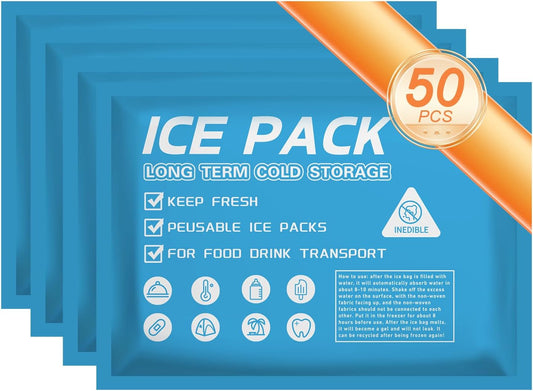 Skiennix Ice Packs for Coolers - Long-Lasting Reusable Gel Packs for Lunch Boxes & Camping