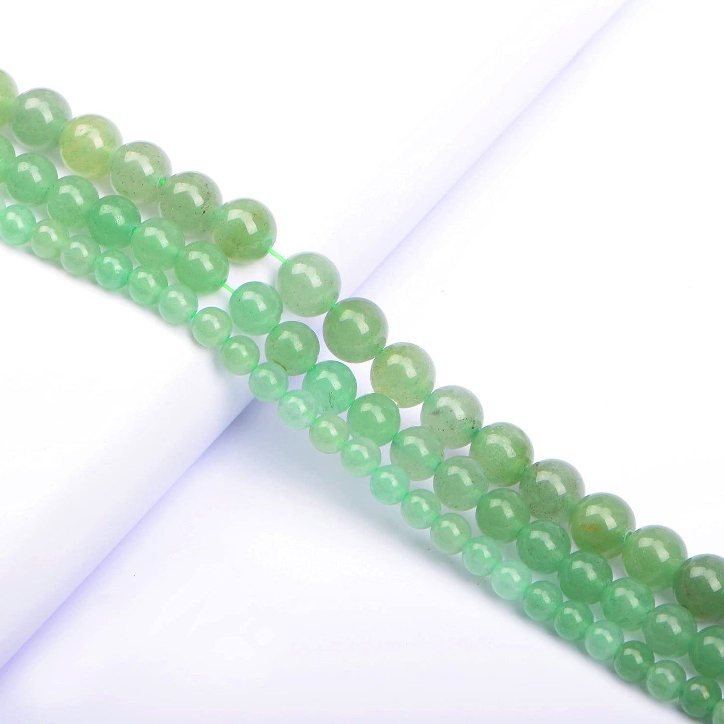 AD Beads Natural Gemstone Round Loose Beads 15" for Bracelet Necklace Earrings Jwelery Making Crafts DIY (10mm, Green Aventurine)