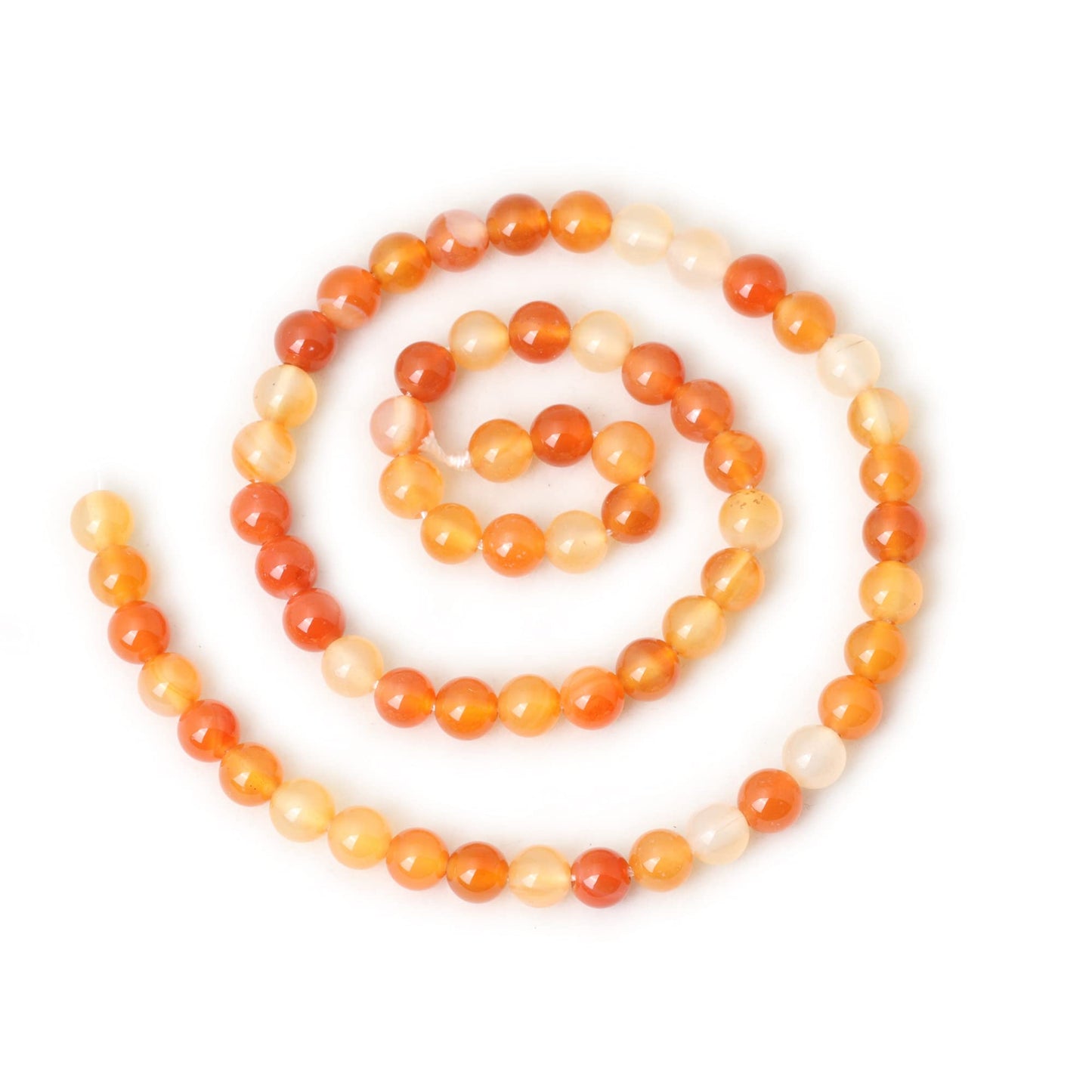 CHEAVIAN 60PCS 6mm Natural Mix Color Red Agate Round Loose Beads DIY Bracelet Necklace Materials 1 Strand 15"