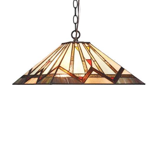 Chloe CH3T168BM16-DH2 Multi-Colored Glass Down Hanging Pendant Light