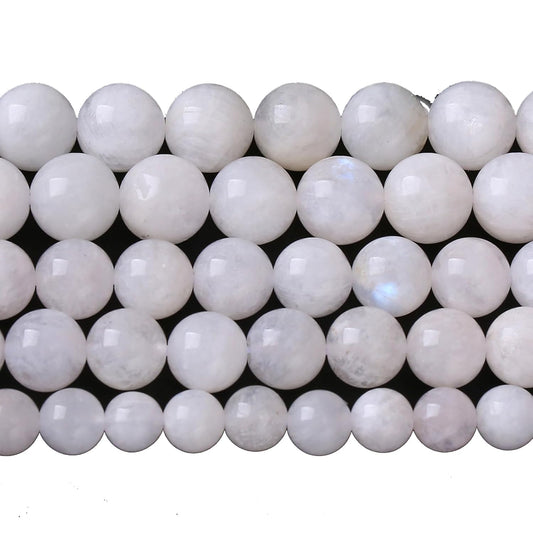 10mm 36pcs Natural Moonstone Stone Beads for Jewelry Making Energy Healing Power Stone Beads DIY Bracelet Necklace Accessories 15"