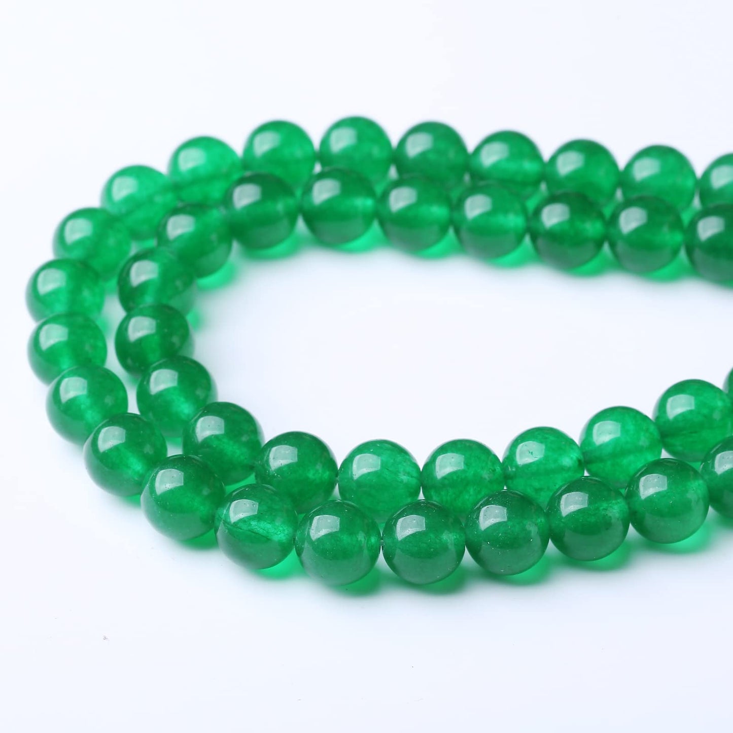 32PCS 12MM Natural Green Chalcedony Stone Beads Energy Healing Beads for DIY Jewelry Bracelet Necklace Making for Jewelry Making15Inch