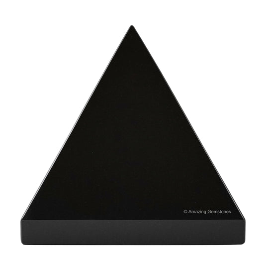 Amazing Gemstone Black Agate Pyramid Crystal Healing Stones - 2" Great Pyramid Figurine of Natural Stone Pyramid for Meditation, Reiki, Chakra Balancing and Crystal Pyramids Grid
