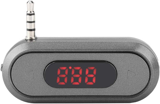 ASHATA 3.5MM Phone/Pad/MP3/MP4/MP5/Tablet 300mAh Audio Head Mobile FM Transmitter Built in Battery Car Radio
