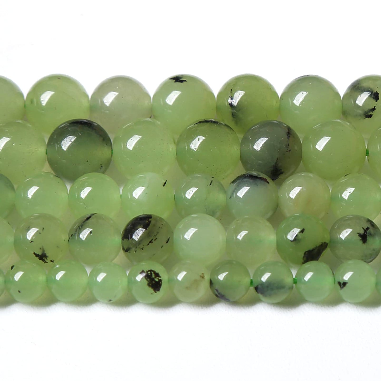 4MM 86PCS Natural Stone Prehnite Jade Loose Beads for Jewelry Making DIY Bracelet Necklace