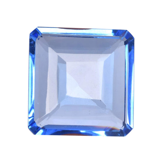 GEMHUB 123.35 Ct Brazilian Blue Topaz Square Shape Blue Topaz, Blue Topaz Loose Gemstone for Jewlery Making