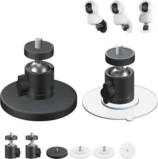ZT-NET 24lb 1/4-20 Magnetic Camera Mount Base with Mini Ball Head Super Strong Rubber Coating Neodymium Magnet