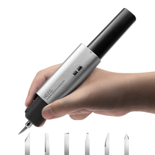 HOZO NeoBlade Wireless Ultrasonic Cutter – 40kHz Vibration & 40W Auto Power Adjustment, Replaceable Battery, Turbo Cooling, 2 Cutting Modes – For 3D Printing, Woodworking, Prototyping,Model Mods & DIY
