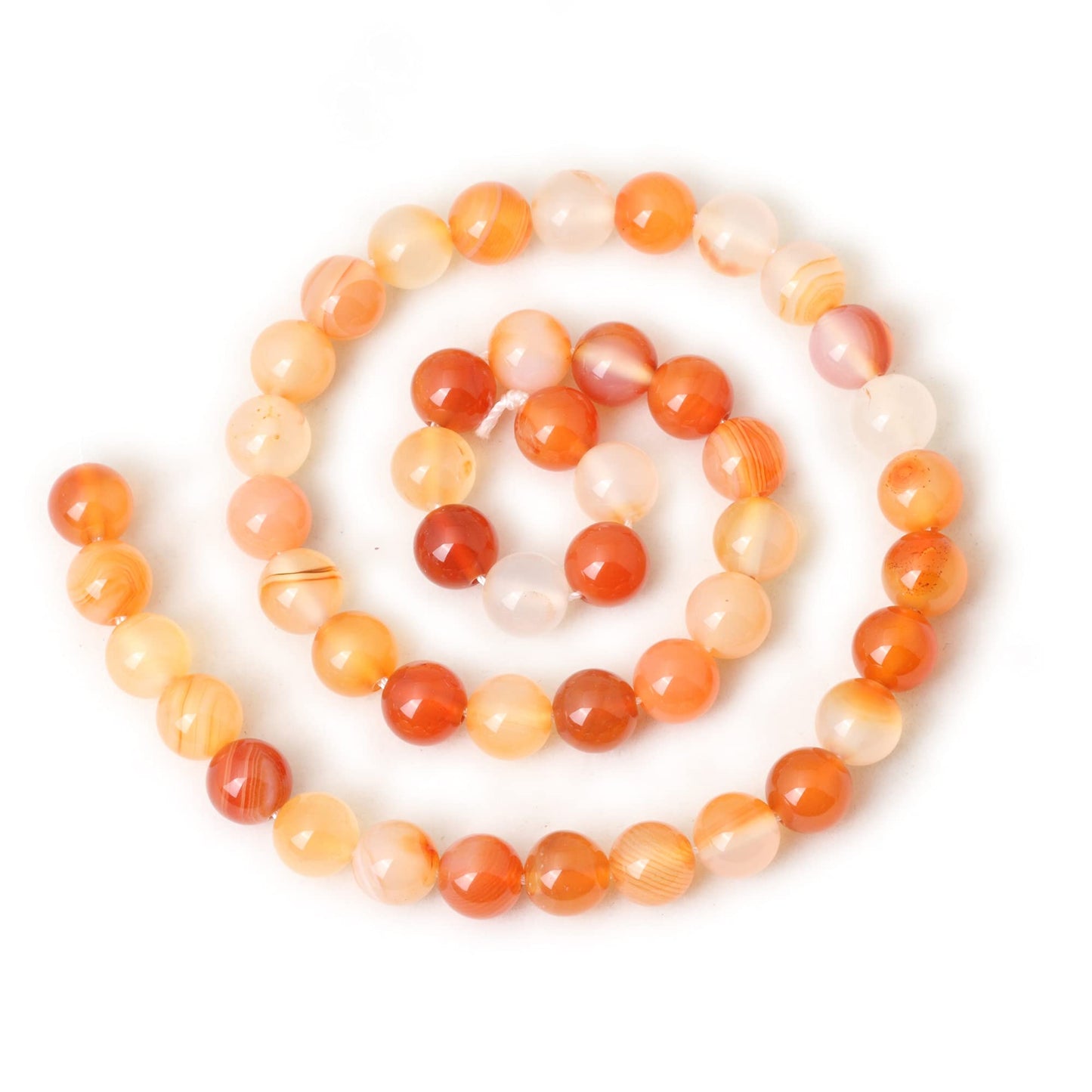CHEAVIAN 45PCS 8mm Natural Mix Color Red Agate Round Loose Beads DIY Bracelet Necklace Materials 1 Strand 15"