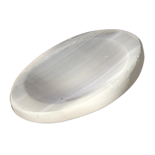 Anaya Agate Selenite Worry Stones Certified Crystal Thumb Worry Stone for Anguish, Relaxing and Soothing Balance Stones for Meditation, Stress Relief Crystals and Healing Stones for Men, Women
